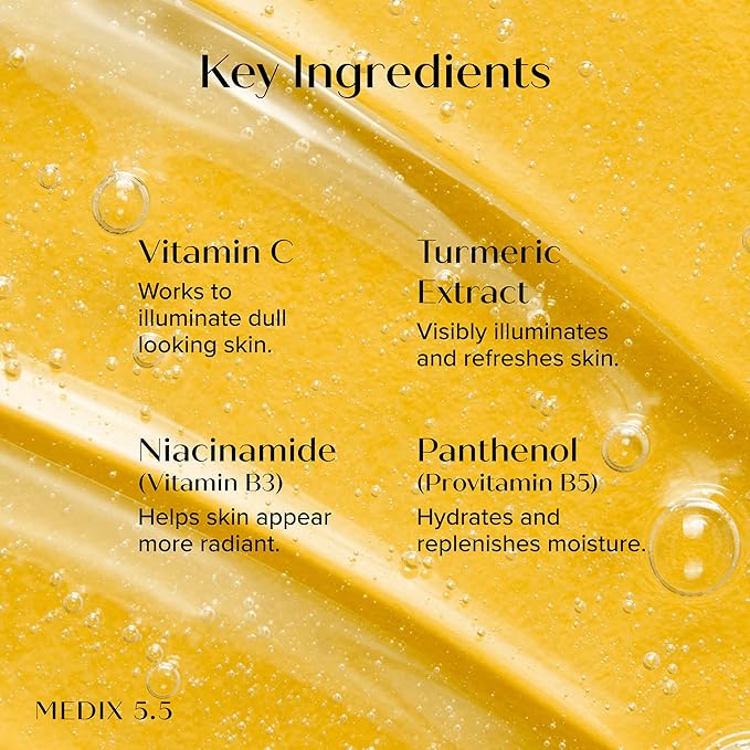 MEDIX Vitamin C Body Wash + Retinol Body Lotion Crepey Skin Moisturizer 2PC Set | Anti Aging Retinol Body Cream + Gel Body Cleanser Skincare Set For Women, Men, & Firmer Looking Skin, 2PC