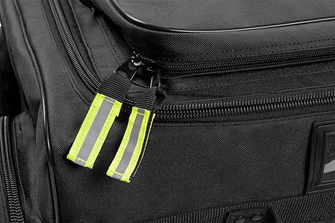 Scherber Fully Stocked First Responder Ultimate Professional EMT/EMS Trauma Kit | HSA/FSA Approved | w/10+ Compartments, Zippered Pockets, Dividers, Oxygen Access & 260+ First Aid Supplies (Black)