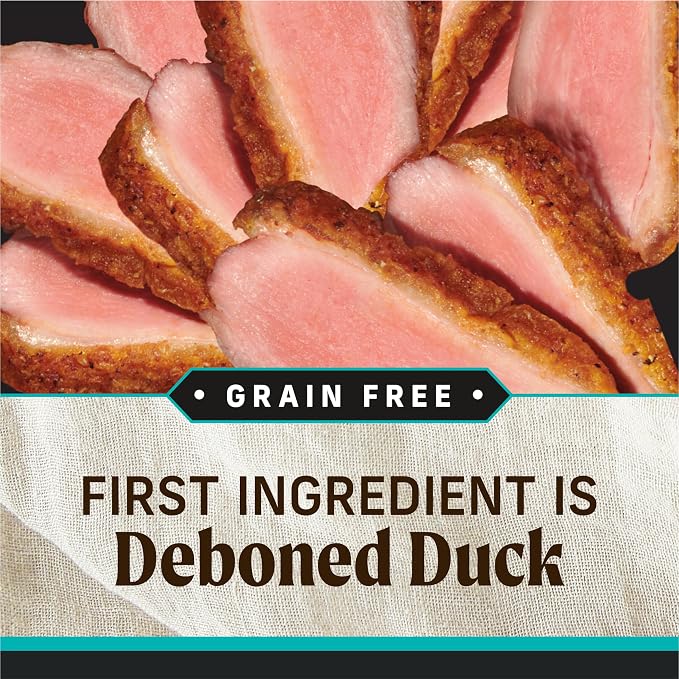 Merrick Grain Free Canned Dog Food, Real Duck Dinner Recipe With Added Vitamins and Minerals, 12.7 oz. Can