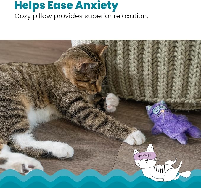 Catstages Purr Pillow Cat Toy – Plush Cat Toy with Touch-Activated Purr for Calming Cats & Kittens