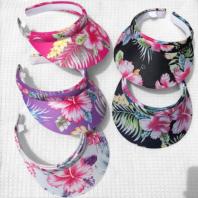 3 Pack Sports Sun Visor Hat Women Men Adjustable Clip On Visors Outdoor Golf Beach Cap