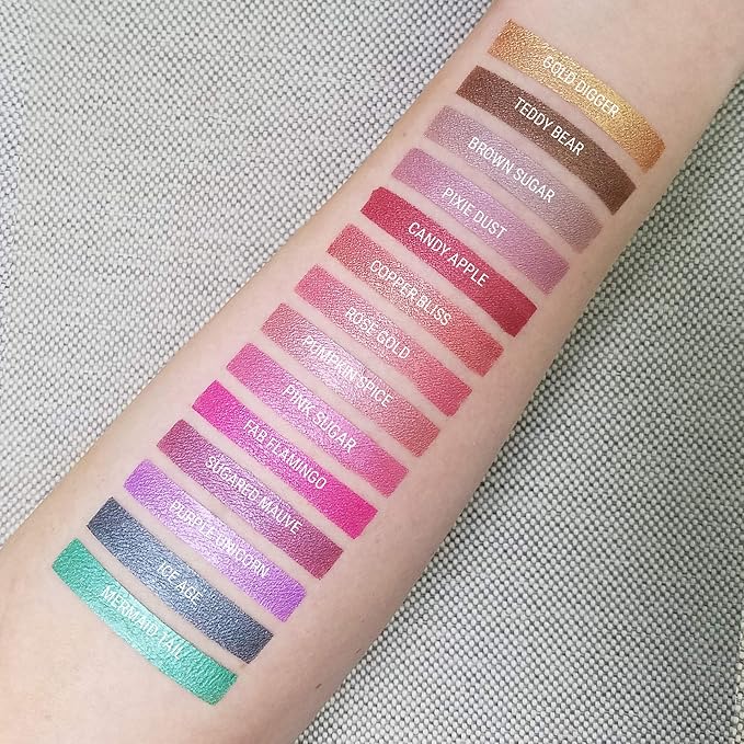 Aromi Green Metallic Liquid Lipstick | Turquoise Teal-Green Lip Color with Shimmery Finish, Vegan, Cruelty-free, Long-lasting, Smudge Proof, Handmade (Mermaid Tail)