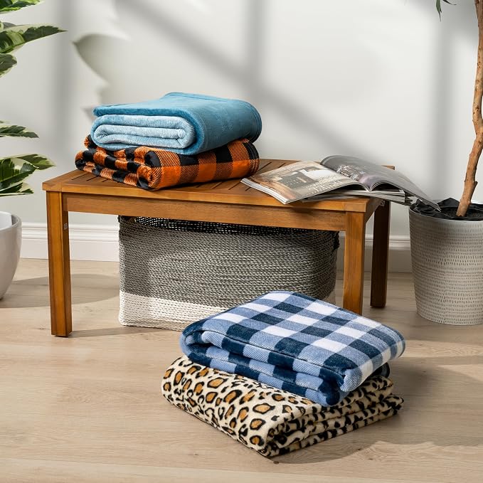PAVILIA Teal Blue Ombre Fleece Throw Blanket for Couch Sofa Bed, 50x60 | Gradient, Soft Plush Flannel Fleece, Lightweight Accent Blanket, Warm All Season, Machine Washable, Cozy Decor Gift