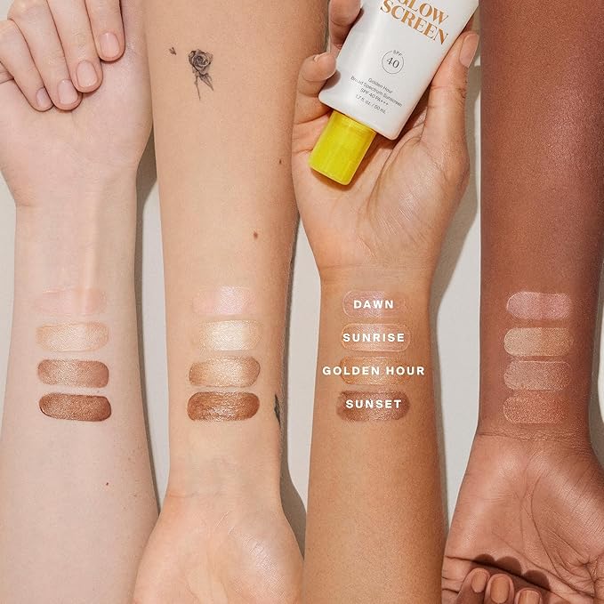Supergoop! Glowscreen SPF 40, Sunrise (Champagne Glow) - 1.7 fl oz - Glowy Primer + Broad Spectrum Tinted Sunscreen - Helps Filter Blue Light - Hydration - Hyaluronic Acid & Vitamin B5