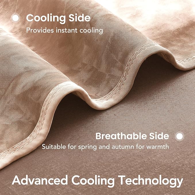 Cooling Blanket King Size 90"x104" for Hot Sleepers | Cold Summer Soft Blanket for Bed Couch and Travel Absorbs Heat Q-Max>0.35 Cool Lightweight Throw for Night Sweats Menopause