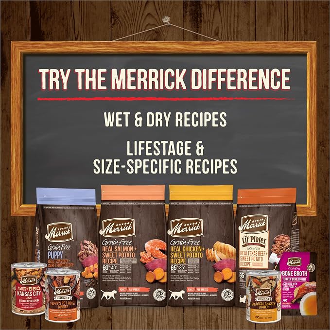 Merrick Oven Baked Dog Treats, Natural Cookies for Dogs, Paw’Some P’nut Butter Cookie with Real Peanut Butter