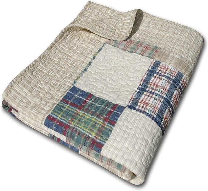 Greenland Home Oxford 100% Cotton Throw Blanket, Tan 50 x 60 in (Pack of 6)