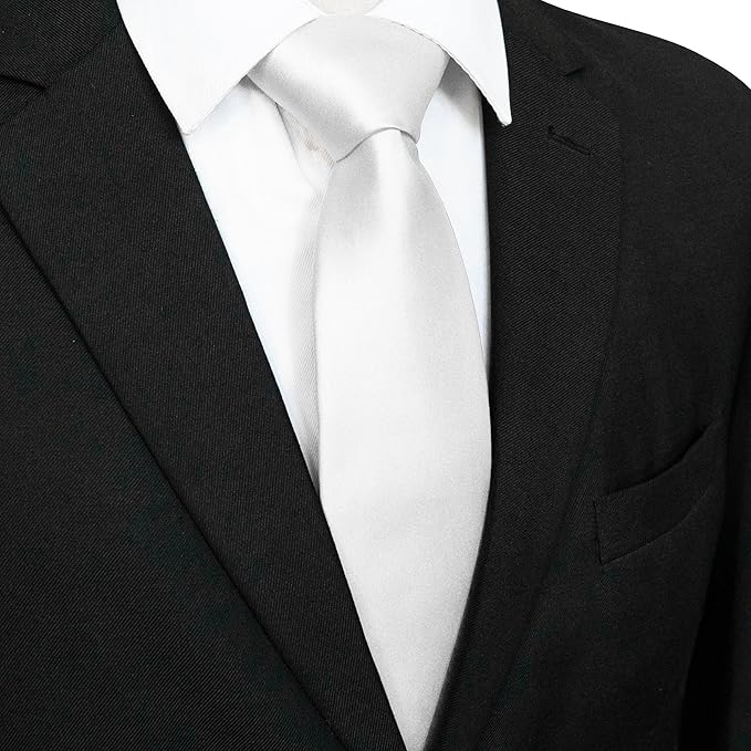 JEMYGINS Solid Color Tie Mens Necktie for Business and Wedding