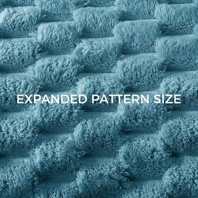 Whale Flotilla Soft Cozy 3D Fleece Throw Blanket for Couch Bed, Slate Blue | Super Cozy Lightweight Plush Fluffy Throw, Luxury Decorative All‑Season Couch Cover Blanket for Sofa & Office Chair, 50"x60"