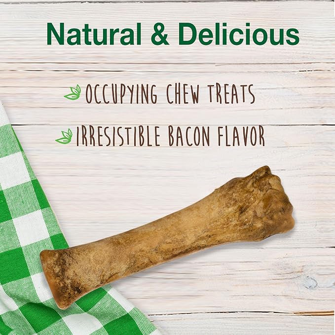 Nylabone Healthy Edibles Dog Treats, Bacon Flavor, X-Large, 4 Count | Natural dog chews, occupying & long lasting dog treats, made in the USA, highly digestible, dog bones for large dogs 50+ lbs
