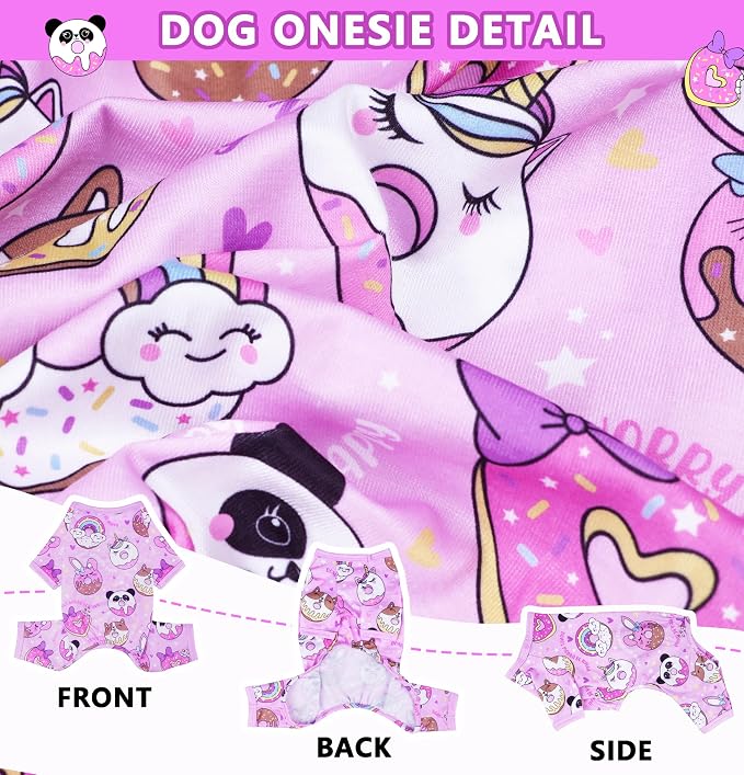 Dog Pajamas Summer Dog Clothes for Small Medium Dogs Boy Girl Doggy Pjs Cute Doggie Onesie Breathable Puppy Clothes Soft Stretchy Cat Pet Outfit (Purple, XX-Large)