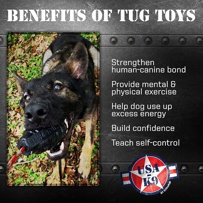 SodaPup USA-K9 Magnum Grenade – Dog Tug Toy, Chew Toy & Treat Dispenser Made in USA from Our Most Durable Non-Toxic, Pet-Safe, Food Safe, Natural Rubber for Strengthening Bond, Exercise, & More