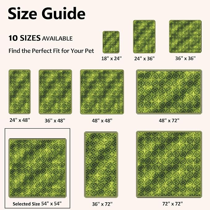 Washable Pee Pads for Dogs, Reusable Puppy Potty Training Pads, Ultra-Absorbent Thick Waterproof Leak-Proof Non-Slip Pads & Mat for Crate, Playpen, Floor, Whelping & Housebreaking , 2 Pack 54"x54"