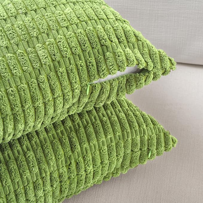 Fancy Homi 4 Packs Decorative Throw Pillow Covers for Living Room Couch Bed, Modern Farmhouse Boho Home Décor Accent Cushion Case, 26" x 26", Lime Green