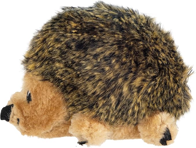 Outward Hound Hedgehogz Plush Dog Toy, Squeaks, Small, 6" x 4.5" | Soft Realistic Faux Fur, Round for Rolling & Chasing, Cuddle & Carry, Interactive Fetch, Light Chewers, Dogs & Puppies