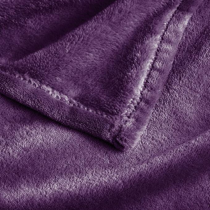 BEDELITE Fleece Blanket Soft Plush Oversized Bed Blanket Purple 120"x120" | Ultra Soft Plush Fleece, Lightweight Warmth, All Season Comfort, Fade Resistant, Machine Washable, Perfect for Sharing