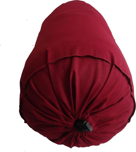 Burgundy Bolster Pillowcase - Neck Roll Round Bolster Cover for Bed Sofa Chair Couch Lounge Cotton 6" Diameter x 36" Long (15 cm Diameter x 91 cm Long) Removable Cover