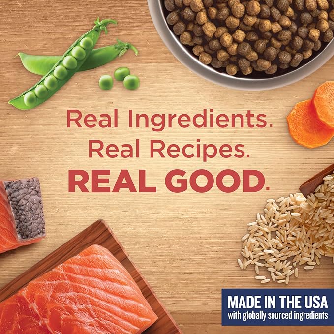 Nutrish Salmon Dry Dog Food, 26 lb. Bag (Rachael Ray) | Complete & Balanced Nutrition for Small, Medium and Large Breed Adult Dogs, Veterinarian Reviewed Formula