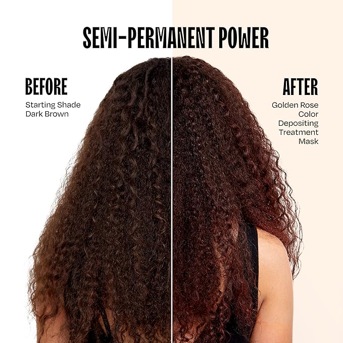 Overtone Semi Permanent Hair Color Conditioner, Golden Rose, 8 oz, Nourishing, Damage-Free, Color Depositing Mask for All Hair Types with Shea Butter & Coconut Oil, Vegan & Cruelty-Free