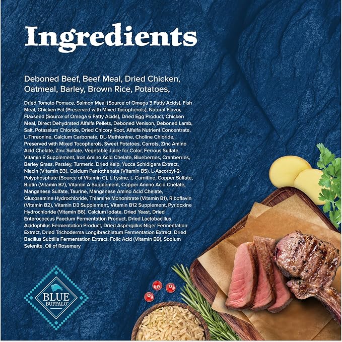 Blue Buffalo Wilderness Rocky Mountain Recipe Adult Dry Dog Food, 13 lb | 31g Protein, Real Beef #1 Ingredient, High Protein Red Meat with Wholesome Grains, Antioxidant-Rich Fruits & Veggies