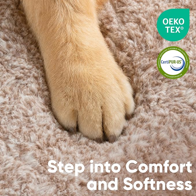 FUKUMARU Large Thickened Dog Couch Bed, Orthopedic, Waterproof & Washable | Heavy Duty Dog Sofa with 4" Extra-Thick Egg-Crate Foam, Relieves Joint Pressure, Fully Removable, Fits Medium to Large Dogs