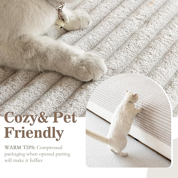 MYSKY HOME 100% Waterproof Couch Cover, Chair Cover for Dogs Washable, Non Slip Couch Headrest Covers Pet Friendly, Thick Soft Sofa Slipcovers Cushion Protector Dog Bed Cover, Oat, 35"x35"