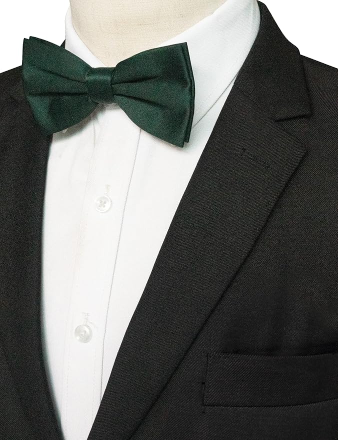 JEMYGINS Solid Color Pre-tied Bow Tie Adjustable Bowtie for Men