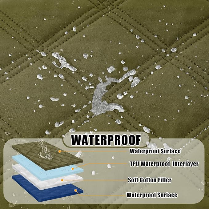 Smiry Waterproof Dog Bed Cover, Reversible Pet Blanket for Sofa Couch | Soft Washable Dog Blanket, Leakproof Couch Cover for Dogs Cats & Furniture Protection, 30x70, Green/Navy