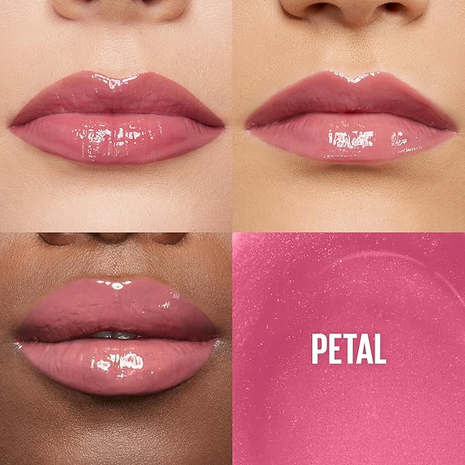 Maybelline Lifter Gloss, Hydrating Lip Gloss with Hyaluronic Acid, High Shine for Plumper Looking Lips, Petal, Warm Pink Neutral, 0.18 Ounce | Hydrating Lip Gloss