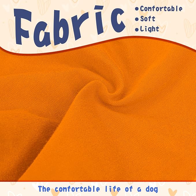Stylish Cotton Dog Shirt with Print, Soft & Breathable, All-Season Comfort, Fits Most Breeds - Perfect Pet Apparel for Small, Medium, Large Dogs.Orange XL