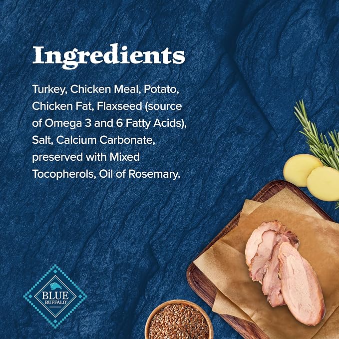 Blue Buffalo Wilderness Trail Treats Crunchy Dog Biscuits Grain-Free and High-Protein Dog Treats, Turkey Recipe 36-oz Box (Pack of 3)