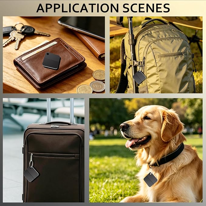 KEENSENSE Bluetooth Tracker Tag Accurate Positioning, One-Tap Item Finding | Works with Android 9+ Replaceable battery 1-year battery life IP67 dust/water resistant Tracks keys wallet luggage and pets