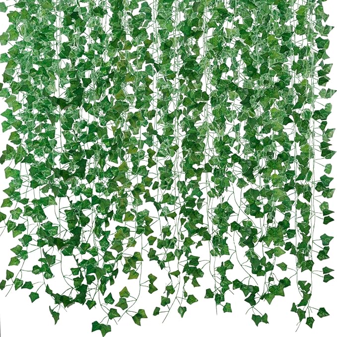 Freyalife Fake Vines for Room Decor (96 Pack 689Ft) Artificial Ivy Leaves Hanging Greenery Garlands for Home Bedroom Wall Wedding Christmas Party Office Patio Indoor Outdoor Garden Decor
