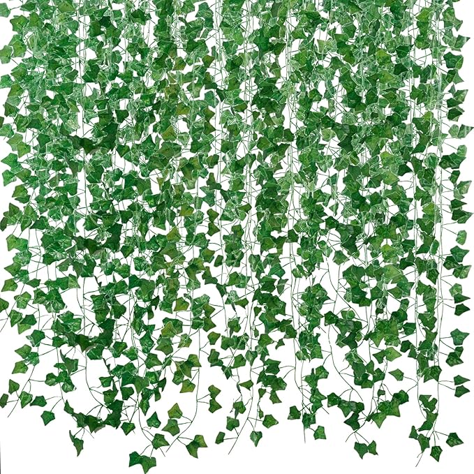 Freyalife Fake Vines for Room Decor(72Pack518Ft) Aesthetic Artificial Plant Ivy Leaves Hanging Greenery Garlands for Home Bedroom Wall Wedding Christmas Party Office patio Indoor, Outdoor Garden Décor