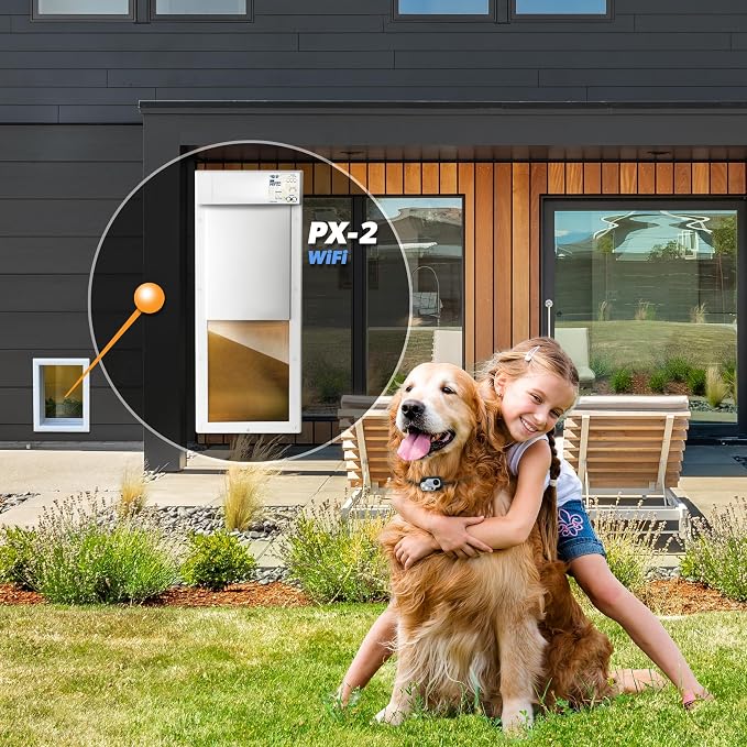 Power Pet Automatic WiFi Pet Door, Large Door Mount, Factory Refurbished by High Tech Pet, Certified, Full Warranty, Pet Operated, Auto Dead-Bolt Lock, Air-Tight, Quick, Quiet, Assembled in USA