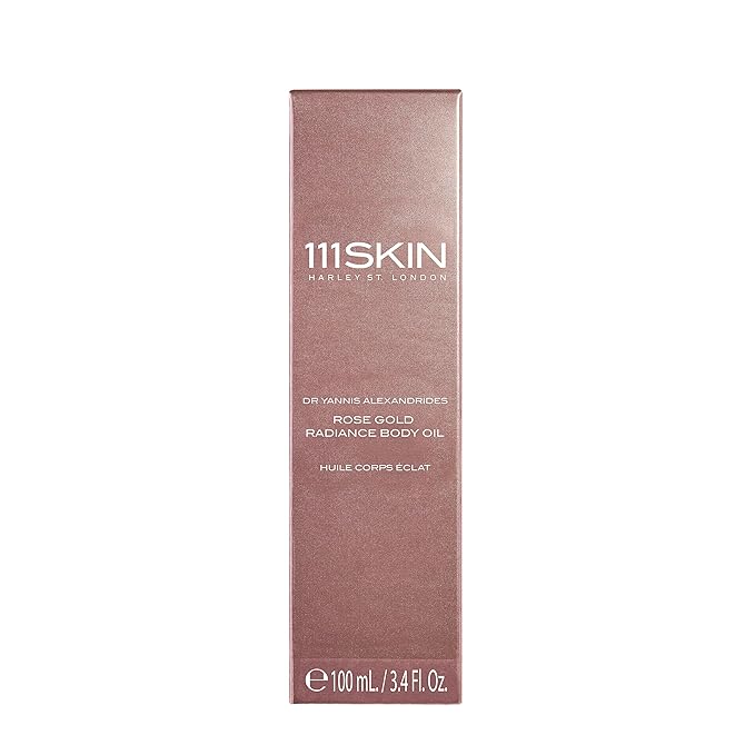 111Skin Rose Gold Radiance Body Oil, Non-Greasy Moisturizing Oil, Soothing Body Oil Containing Damask Rose Extract, Green Microalgae & Chamomile, 3.4 Fl. Oz.
