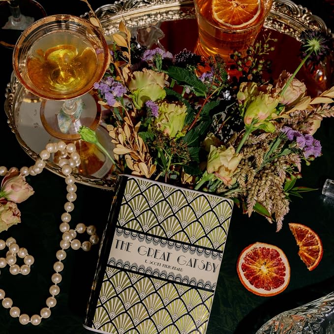 Steel Mill & Co. Ceramic Book-Shaped Vase, The Great Gatsby | Original Small Decorative Vases for Home Decor, Cute Classic Bookshelf Decor with Gold Foil, Unique Vase for Book Lovers