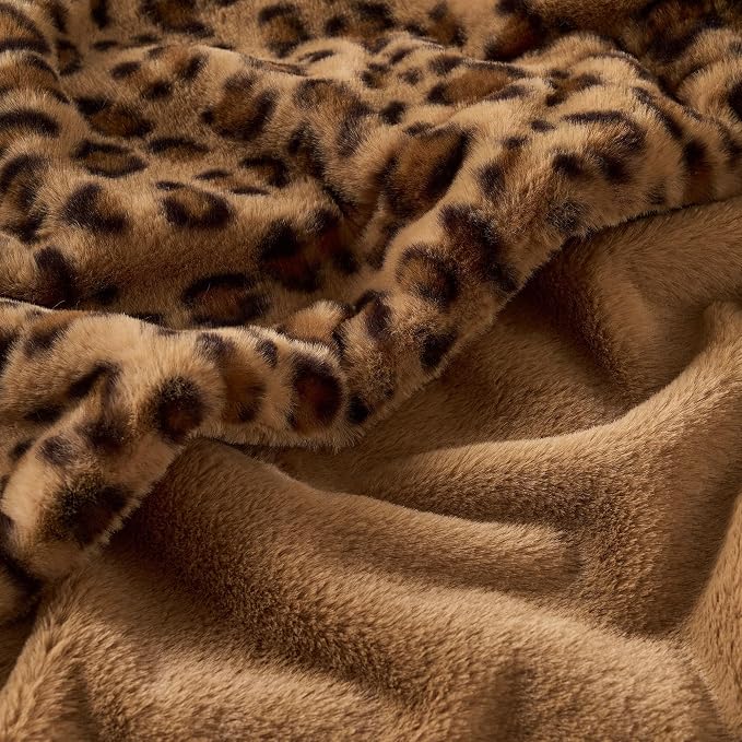 GALMAXS7 Cheetah Print Throw Blanket, Double-Sided Plush Faux Fur, 50"x60" | 500GSM Faux Fur,Double-Sided Leopard Design,Ultra Soft Plush Feel,All Season Cozy Blanket,No Shedding,Machine Washable