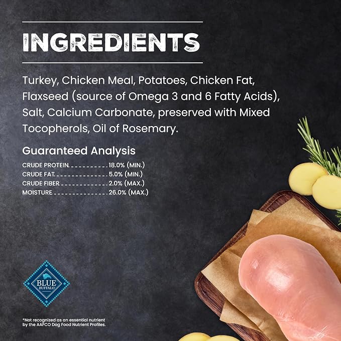 Blue Buffalo Wilderness Trail Treats Turkey Crunchy Dog Biscuits, 36 oz | Real Turkey #1 Ingredient, High Protein & Grain-Free Dog Snacks, Great for Training, No Artificial Preservatives