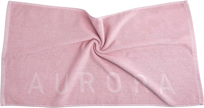 Pink Gym Towel for Women - Organic Cotton Silver Infused Sweat Towel, 500 GSM, 31.5"x15.75" - Soft Absorbent Workout Towel for Gym Yoga Spin and Pilates, Exercise Towel