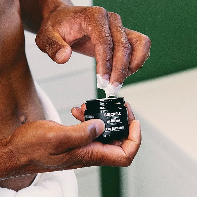 Brickell Men's Revitalizing Anti-Aging Cream For Men, Natural and Organic Anti Wrinkle Night Face Cream To Reduce Fine Lines and Wrinkles, 2 Ounce, Unscented