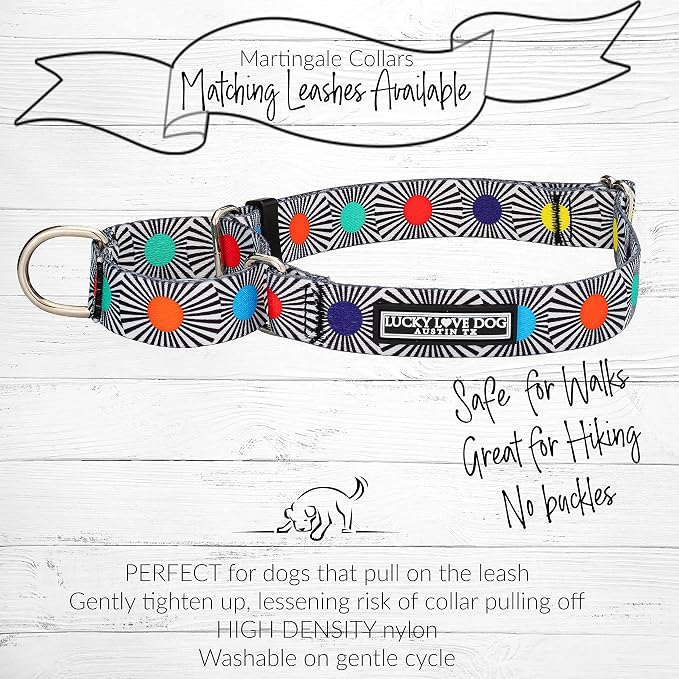 Lucky Love Dog Martingale Collar for Large Dogs No Slip Cute – SOCO, Large