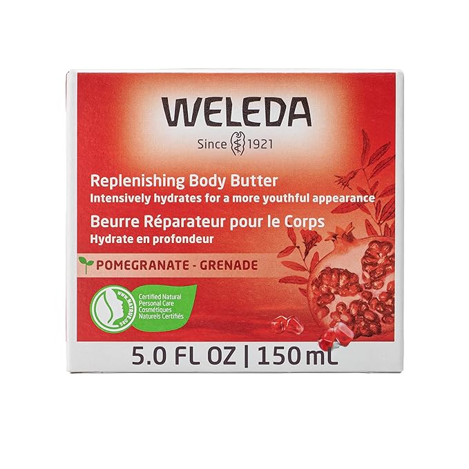 Weleda Replenishing Body Butter, 5.0 Fluid Ounces, Antioxidant Rich Formula with Pomegranate and plant extracts