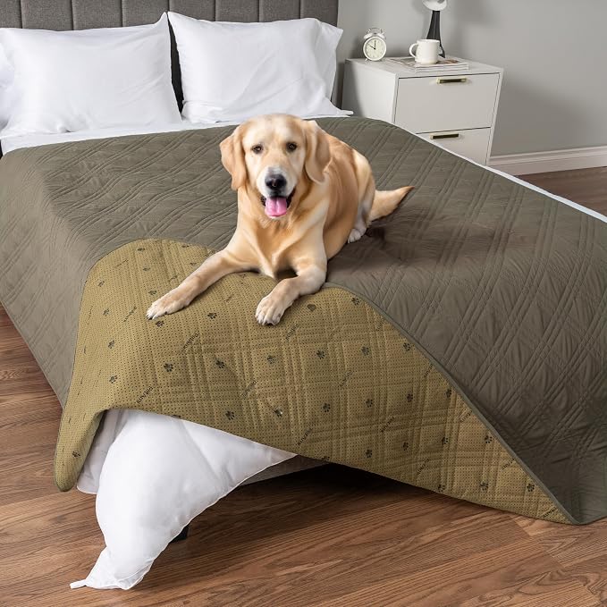 PetAmi Waterproof Couch Cover for Dog Nonslip Bed Sofa Blanket 102x82 Green