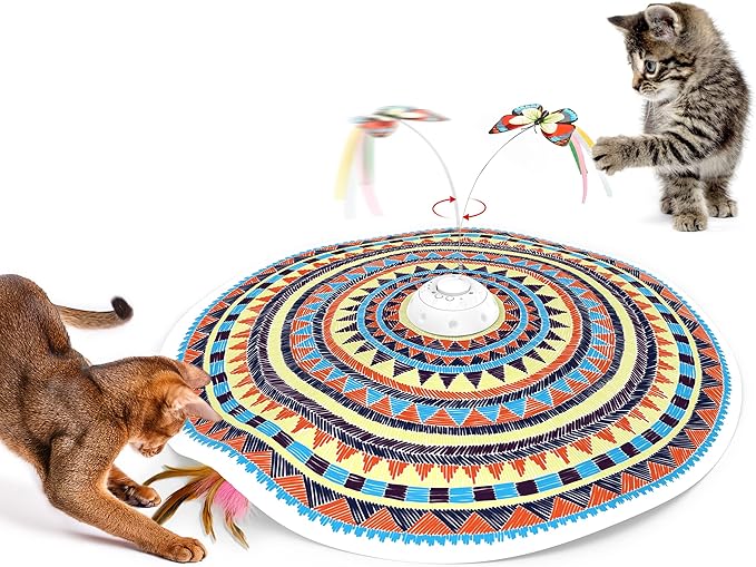 Potaroma Cat Toys Chargeable, 3in1 Hide and Seek, Interactive Fun