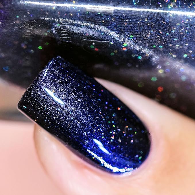ILNP Looking Up - Midnight Blue Holographic Nail Polish