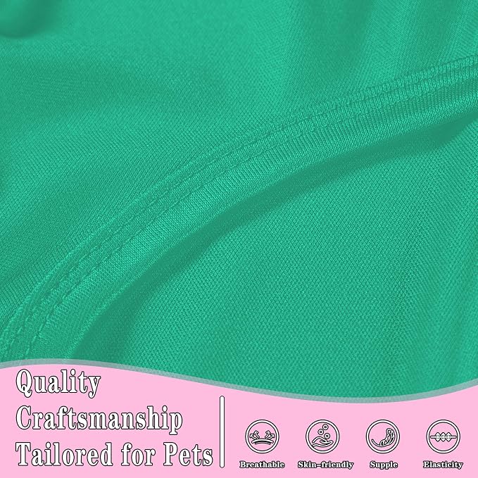 2 Pack Solid Color Dog Shirts – Lightweight, Breathable Pet T-Shirts, Durable Stretchy Clothes for Small to Large Dogs, Ideal for Everyday Wear & Holidays.Pink Blue Large
