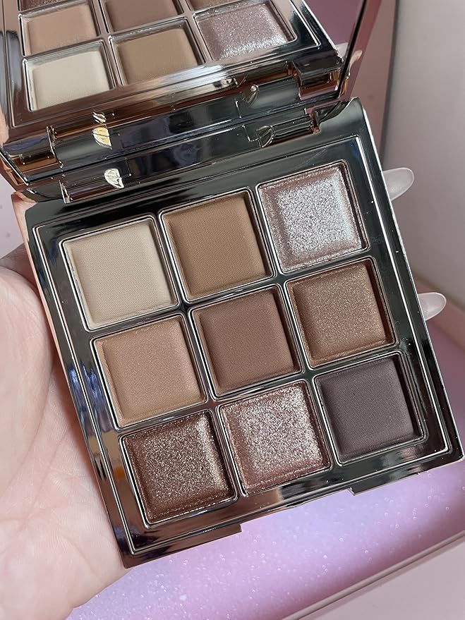 9 Colors Eyeshadow Palette, Matte & Shimmer & Glitter Eye Shadow, Highly Pigmented Silky Smooth Powder Waterproof Long Lasting Makeup Palettes. (Color 4)