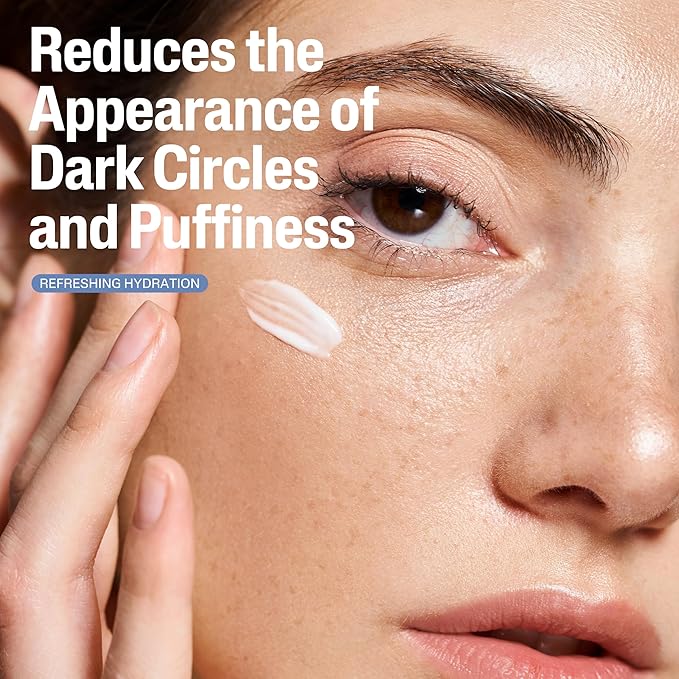 CETAPHIL Deep Hydration Refreshing Eye Serum, 0.5 fl oz, 48Hr Hydrating Under Eye Cream to Reduce the Appearance of Dark Circles, With Hyaluronic Acid, Vitamin E & B5 (Packaging May Vary)