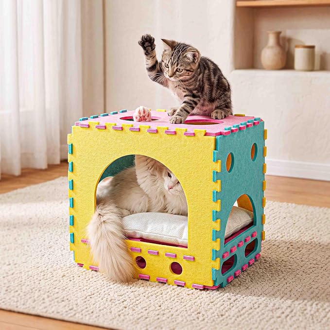 41 Pcs Interactive Cat Toys with Cat Puzzle Box, Cat Puzzle Toys, Kitten Toy